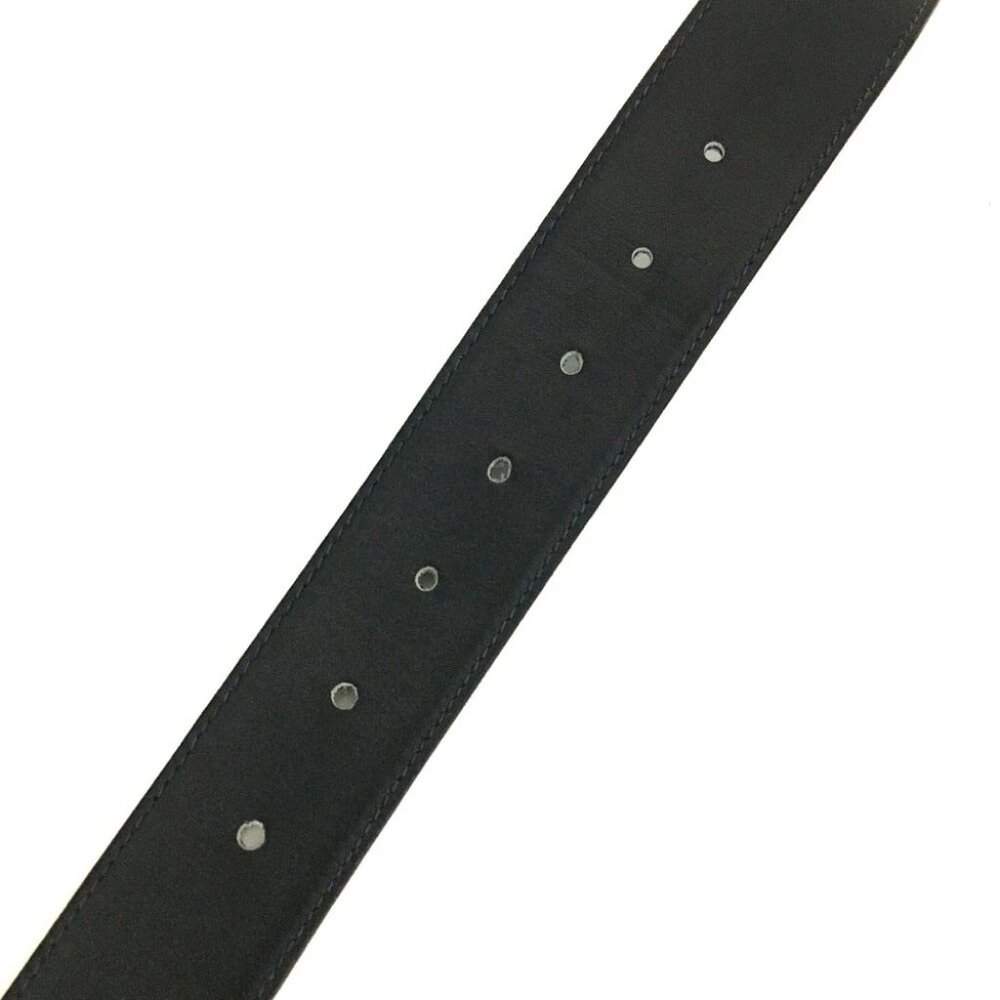 EGA GUCCI GG Logo Leather 90cm Men's Belt Black/2BG2982 - Picture 7 of 8